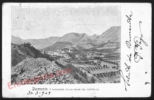 ae5769 - CARTOLINA D'EPOCA - Cuneo Provincia - Demonte  1902