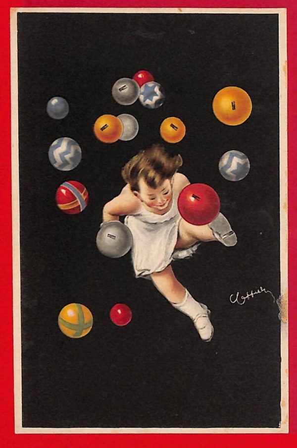P0771 - CARTOLINA D'EPOCA - Pubblicitaria Illustrata PALLONI PIRELLI Cappiello