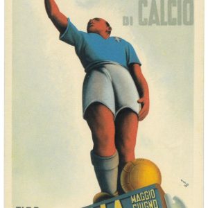 aa5661 - ITALY - Postal History - FOOTBALL 1934 FIFA Postcard - Signed MARTINATI