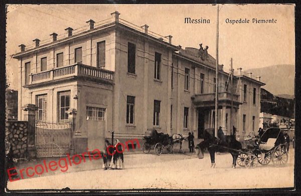 ag8719 - CARTOLINA D'EPOCA - Messina Città - Ospedale Piemonte