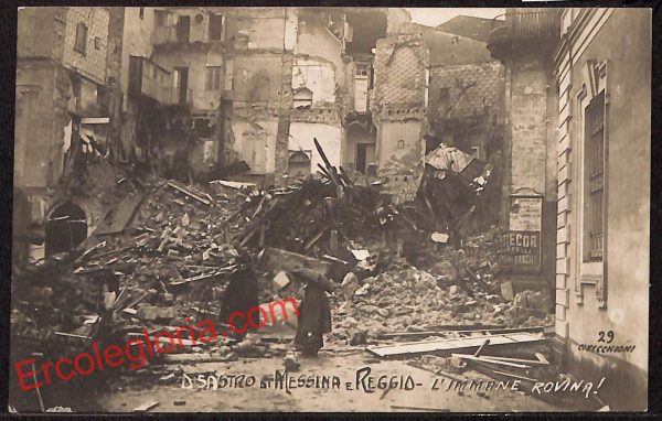 ag8726 - CARTOLINA D'EPOCA - Messina Città - Disastro di Messina
