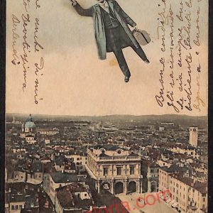 ae4217 - CARTOLINA  D'EPOCA - Brescia Città - Una volata a Brescia   1904