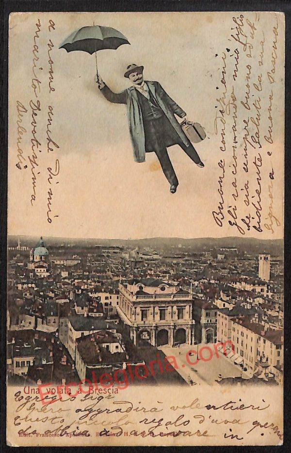 ae4217 - CARTOLINA  D'EPOCA - Brescia Città - Una volata a Brescia   1904