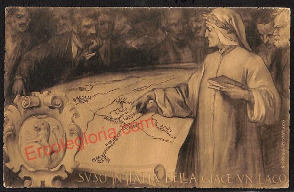 ae4222 - CARTOLINA  D'EPOCA - Brescia Città - ''Dante Alighieri''