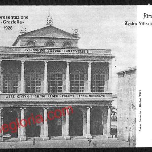 ai0745 - CARTOLINA D'EPOCA - Rimini Città - Teatro Vittorio Emanuele II