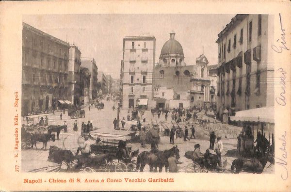 ab8022 - CARTOLINA  D'EPOCA - Napoli  Città - Chiesa di S.  Anna  1901
