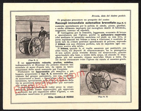 ae4228 - CARTOLINA  D'EPOCA - Brescia Città - Ditta Camillo Rossi  1929 - immagine 2