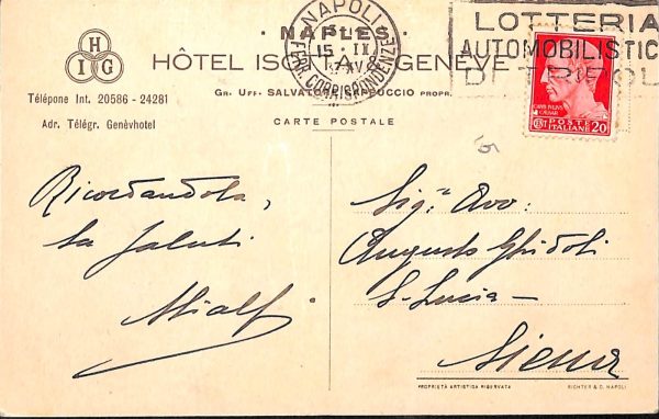 ab8028 - CARTOLINA  D'EPOCA - Napoli  Città - 1930 - immagine 2