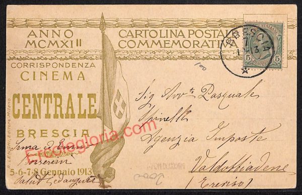 ae4233 - CARTOLINA D'EPOCA - Brescia Città - Cinqvantenario VNITA D' Italia - immagine 2