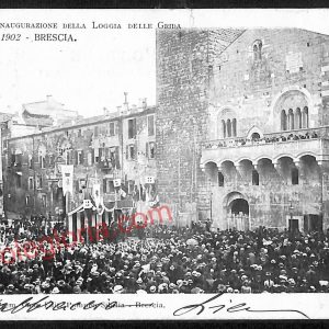 ae4236 - CARTOLINA D'EPOCA - Brescia - Inaugurazione della Loggia delle Grida