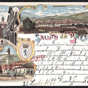 ae4238 - CARTOLINA D'EPOCA - Brescia Città - Torre della Pallata