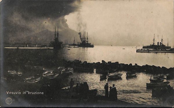 ab8034 - CARTOLINA  D'EPOCA - Napoli  Città - Vesuvio in eruzione