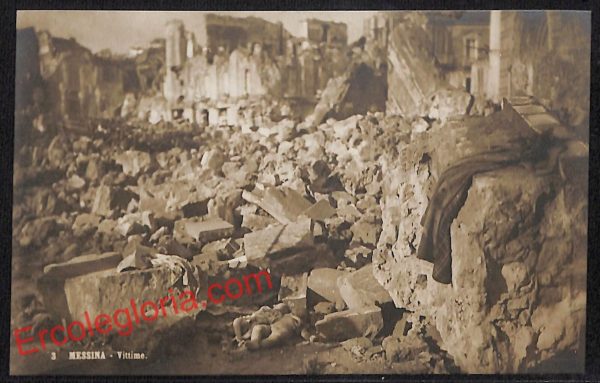 ag8738 - CARTOLINA D'EPOCA - Messina Città - Il  disastro a Messina