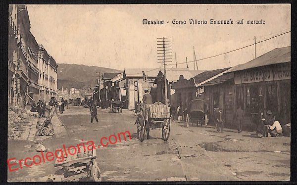 ag8744 - CARTOLINA D'EPOCA - Messina Città - Corso Vittorio Emanuele