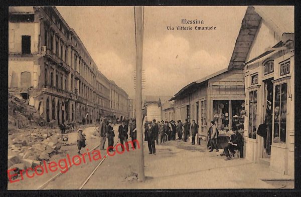 ag8745 - CARTOLINA D'EPOCA - Messina Città - Via Vittorio Emanuele