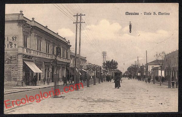 ag8747 - CARTOLINA D'EPOCA - Messina Città - Viale San Martino