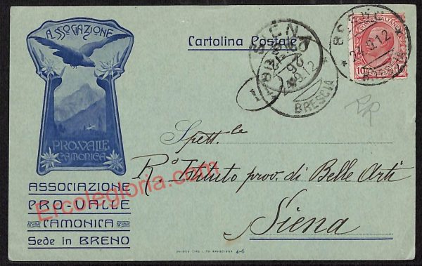 ae4245 - CARTOLINA D'EPOCA - Brescia Provincia - Breno   1912