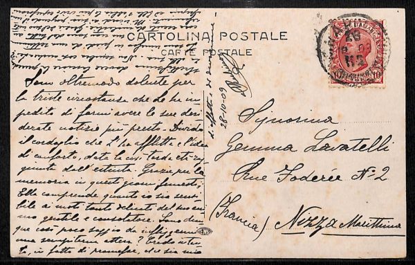 ab8041 - CARTOLINA  D'EPOCA - Napoli  Città - Regina del mare  1909 - immagine 2