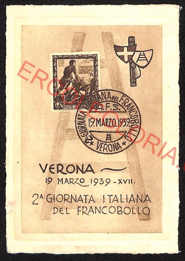 ae3122 - CARTOLINA  D'EPOCA - Verona Città - 2-A Giornata del Francobollo