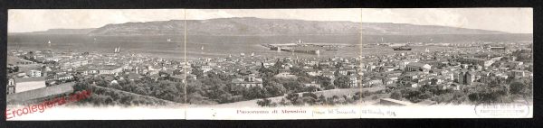 ag8750 - CARTOLINA D'EPOCA TRIPLA - Messina Città - Panorama
