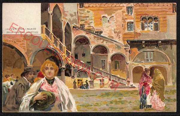 ae3151 - CARTOLINA  D'EPOCA - Verona Città - Palazzo della Ragione