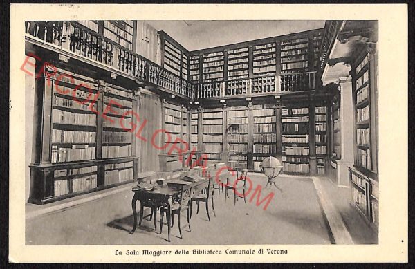 ae3152 - CARTOLINA  D'EPOCA - Verona Città - Sala Maggiore della Biblioteca