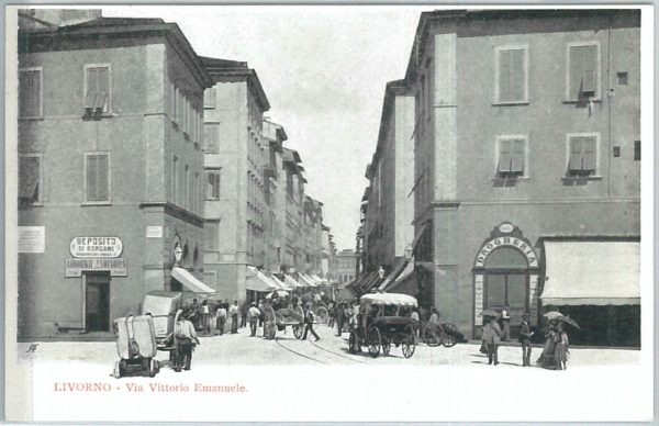 73315  - CARTOLINA d'Epoca: LIVORNO Città -  Via VITTORIO EMANUELE