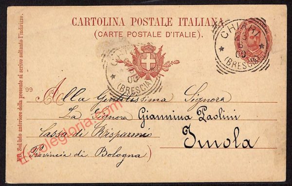 ae4263 - CARTOLINA D'EPOCA - Brescia Provincia - Chiari