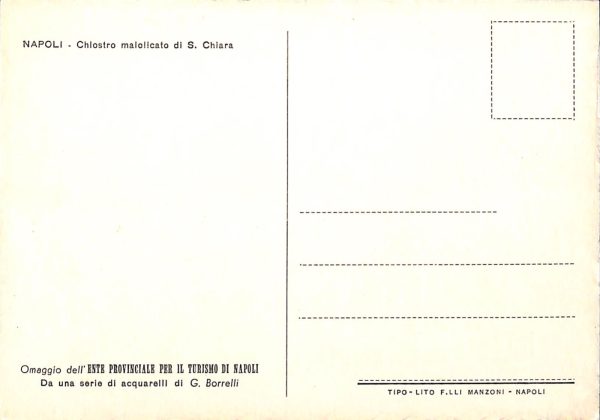ab8069 - CARTOLINA  D'EPOCA - Napoli  Città - Chiostro maiolicato di S. Chiara - immagine 2