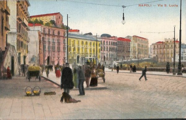 ab8070 - CARTOLINA  D'EPOCA - Napoli  Città - Via S. Lucia
