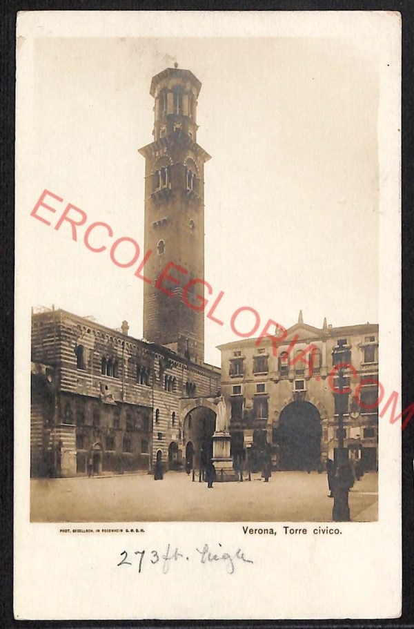 ae3158 - CARTOLINA  D'EPOCA - Verona Città - Torre Civico