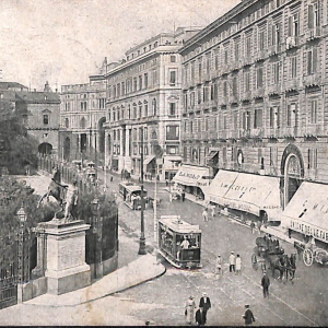 ab7987 - CARTOLINA  D'EPOCA - Napoli Città - Via S. Carlo  1907