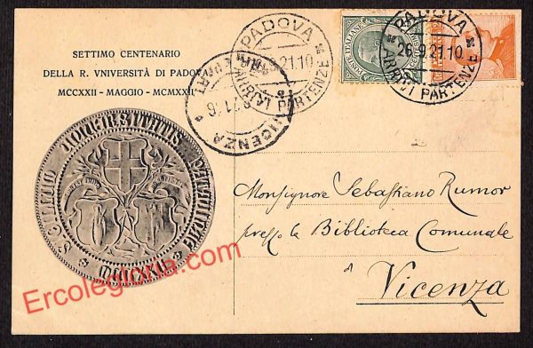 ah4398 - STORIA POSTALE - Padova Città