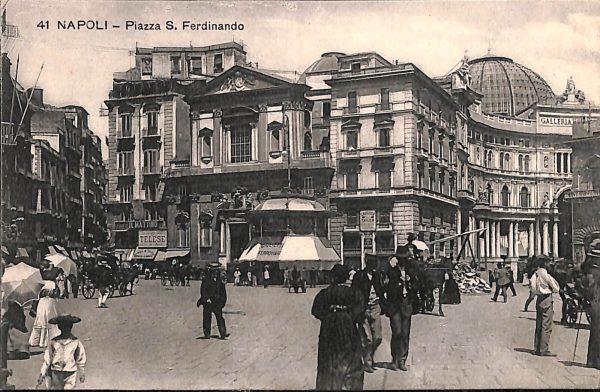 ab8085 - CARTOLINA  D'EPOCA - Napoli  Città - Piazza S. Ferdinando