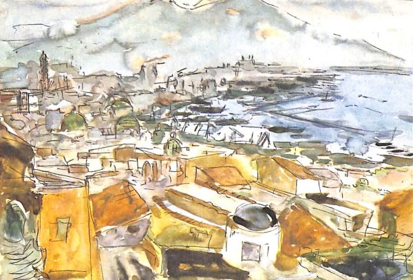 ab8089 - CARTOLINA  D'EPOCA - Napoli  Città - Panorama dal Corso V. Emanuele