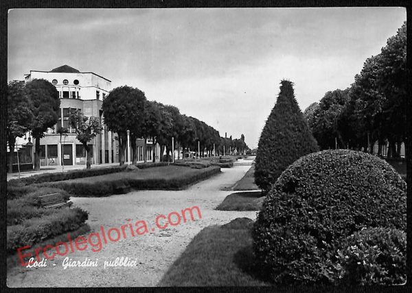 ag6008 - CARTOLINA D'EPOCA - Lodi Città - Giardini pubblici
