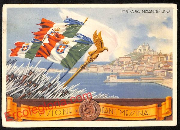 ag8761 - CARTOLINA D'EPOCA - Messina Città - Divisione di Fanteria ''Messina''