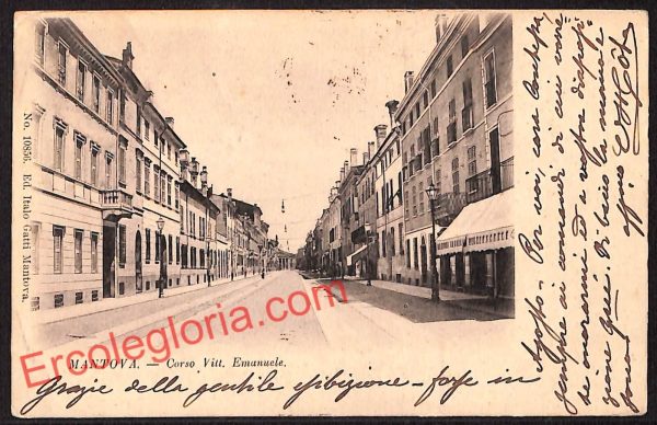 ag7691 - CARTOLINA D'EPOCA - Mantova Città - Corso Vittorio Emanuele
