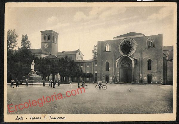 ag6011 - CARTOLINA D'EPOCA - Lodi Città - Piazza S. Francesco