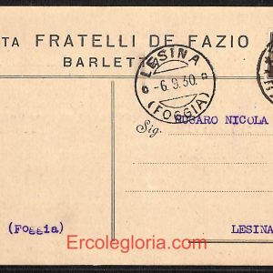 ae0893 - CARTOLINA  D'EPOCA - BAT Provincia - Barletta