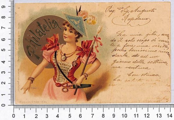 P0824 -  REGNO - Storia Postale - 2 C. DLR striscia da 4 su CARTOLINA - SCADUTI! - immagine 2