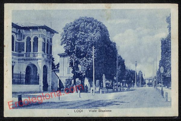 ag6016 - CARTOLINA D'EPOCA - Lodi Città - Villa Stazione  1917