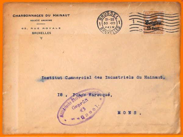 99042 - German BELGIUM - POSTAL HISTORY -    COVER  1916