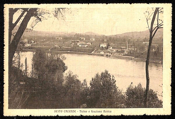 ab5283 -  CARTOLINA  D'EPOCA -  Varese Provincia  : SESTO CALENDE  1914