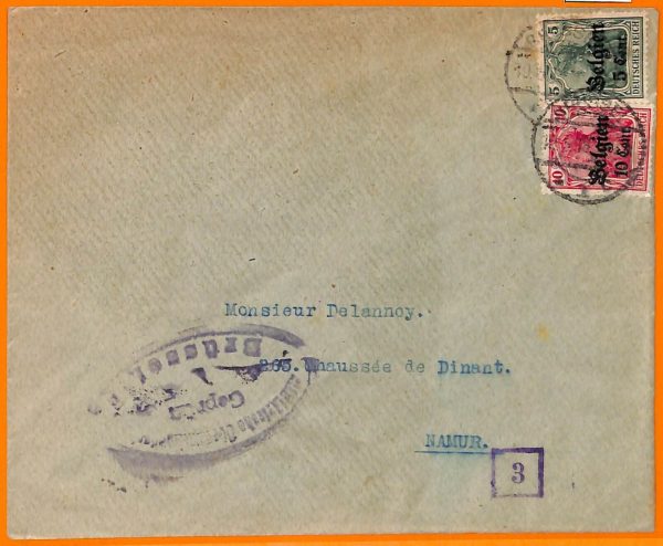 99044 - German BELGIUM - POSTAL HISTORY -    COVER