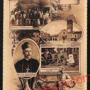 ag6027 - CARTOLINA D'EPOCA - Lodi - 40° d' Apostolato di S. Ecc. Mons. SAGRADA