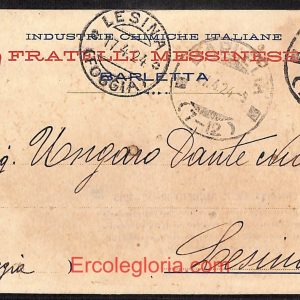 ae0896 - CARTOLINA  D'EPOCA - BAT Provincia - Barletta  1924