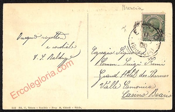 ae4305 - CARTOLINA D'EPOCA - Brescia Provincia - Edolo - immagine 2