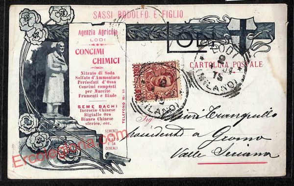 ag6030 - CARTOLINA D'EPOCA - Lodi Città - Sassi Rodolfo e Figlio