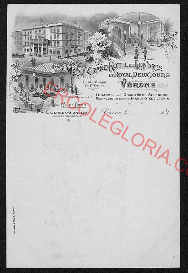 ae3199 - CARTOLINA  D'EPOCA - Verona Città - Grand Hotel de Londres